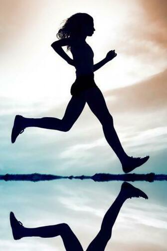 Girl Running iPhone Wallpaper