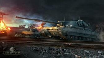World Of Tanks Tank Railroas Fv4202 Game Military Wallpaper Background