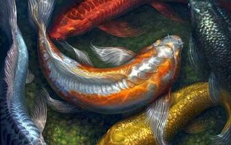 Koi Fish Water Painting Live Wallpaper For Windows Xp