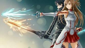 Sword Art Online Asuna And Kirito Swords HD