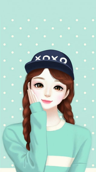 Beautiful Girl Cartoon Wallpaper