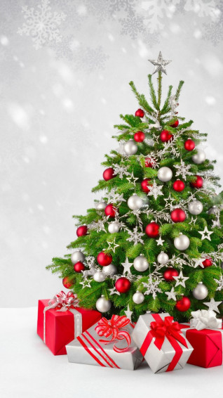 Wallpaper Christmas New Year Gifts Fir Tree Snow 5k Holidays