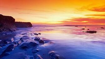 Cool Blue Sunsets Wallpaper Background