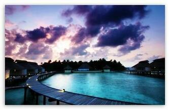 Water Bungalows HD Desktop Wallpaper High Definition Fullscreen