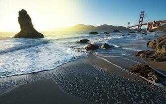 Golden Gate Bridge From Marshall Beach Widescreen Wallpaper Wide