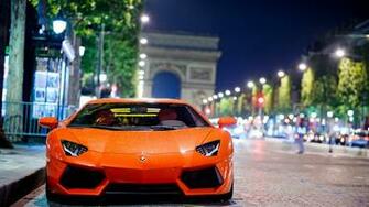 Lamborghini Aventador Night Shot Wallpaper HD