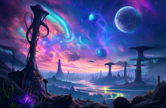 Alien Planet Landscapes Wallpaper