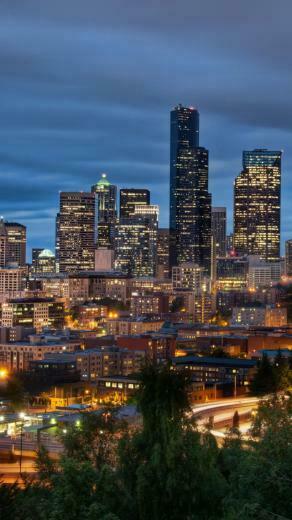 Downtown Seattle iPhone 5s Wallpaper