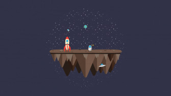 Cartoon Astronaut Wallpaper