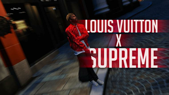 Supreme X Louis Vuitton Red White Monogram Jacket Gta5