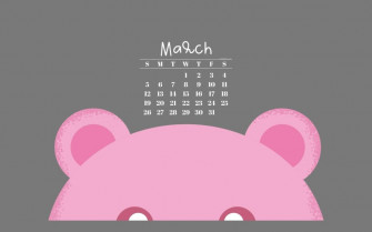 March Desktop Wallpaper Cute Calendar