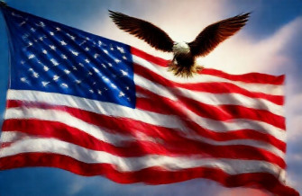 American Flag With Eagle Wallpaper