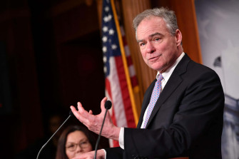 Tim Kaine Delivering A Speech Wallpaper