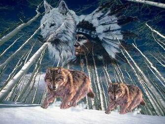 Indian Brave And His Wolves Fan Art