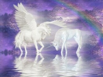 Unicorn And Pegasus Wallpaper Unicorns