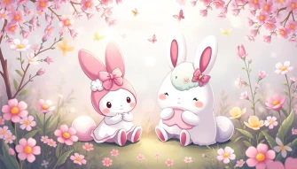 My Melody And Cinnamoroll Wallpaper