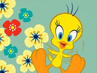 Tweety On Yellow Background Wallpaper