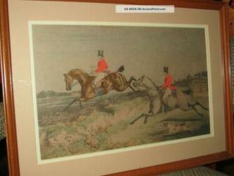 Pin Antique Fox Hunting Scene Wallpaper Thomas By Honeybeepollen On