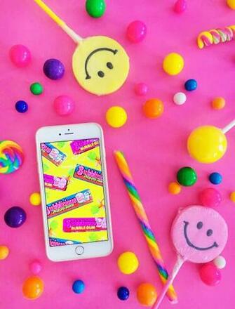 Throwback Candy Phone Background Studio Diy