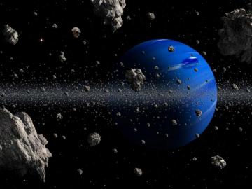 Planet Asteroids Space Blue Asteroid Belt Background Toppng
