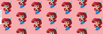 Cute Ariel Little Mermaid Header Cartoon Wallpaper