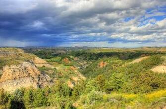 Rain In The Distance At Theodore Roosevelt National Park North