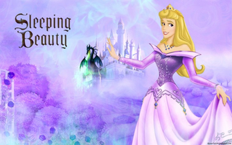 Aurora In Purple Disney Princess Wallpaper
