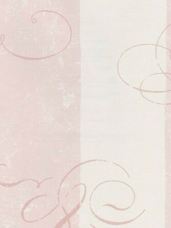 Soft Pink Wide Stripe Calligraphy Wallpaper Traditional