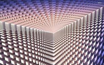 White Blocks Assembly Wallpaper 3d