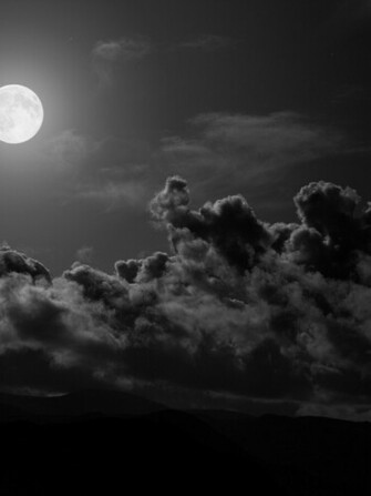 HD Moon Monochrome Wallpaper