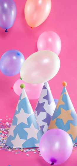 Some Colorful Balloons Hat Decoration BirtHDay iPhone