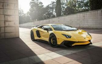 Yellow Lamborghini Car Wide HD Wallpaper
