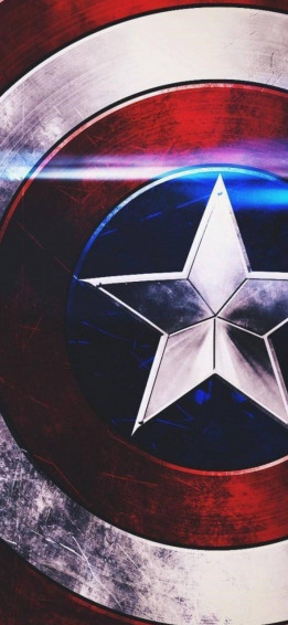 Captain America Shield iPhone With Black Paint Wallpaper