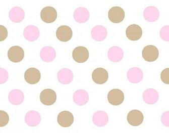 Pink And Brown Polka Dots Wallpaper White