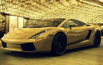 Gold Lamborghini Wallpaper Stock Photos