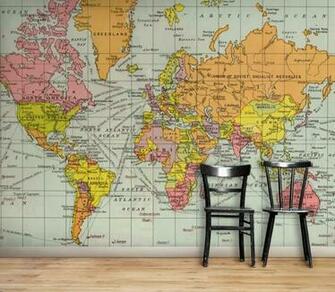 Vintage World Map HD Wallpaper