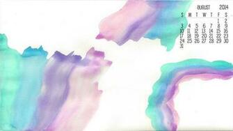 August Watercolor Desktop Wallpaper Bumblebree