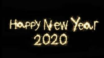 Wallpaper Happy New Year Fireworks Black Background