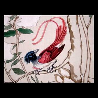 Scenic Art Drops Chinoiserie Wallpaper