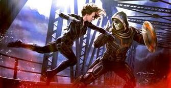 Black Widow Vs Taskmaster Art Wallpaper HD Movies 4k