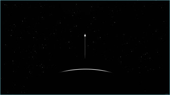 Simple Clean Space Rocket Wallpaper