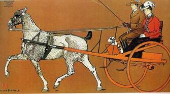 Victorian Horse And Cart Vintage Advertisements Wallpaper Image