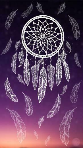 Wallpaper Phone Dream Catchers Night Feathers Rora