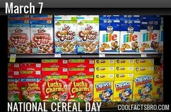 March Is National Cereal Day Finger Licking Good