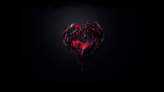 3d Heart Abstract Shape Laptop Full HD 1080p 4k Wallpaper