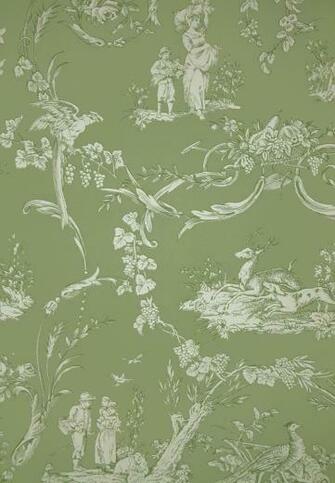 Yellow Toile Wallpaper