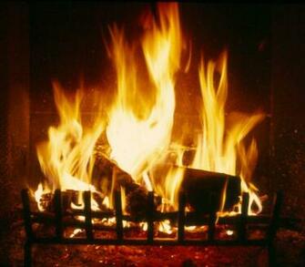 Fake Fire Logs Wallpaper
