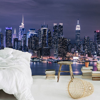 Custom 3d Wallpaper Mural Modern New York City Night Bvm Home