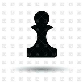 Stamp Icon Pawn On White Background Vector Image Of Icons And