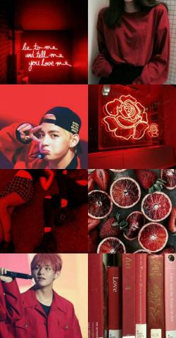 Red Aesthetic Bts Computer Wallpaper On